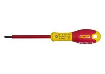 Викрутка хрестова діелектрична ізольвана STANLEY "FatMax" : "Philips" PZ1 х 100 мм, корпус VDE 1000V