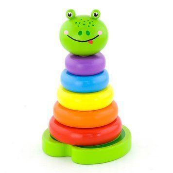 Деревянная пирамидка Viga Toys Лягушка (50258) dt_566 фото