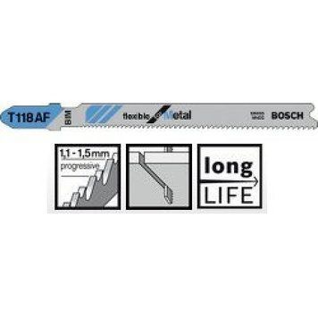 Пиляльне полотно Bosch Flexible for Metal T 118 AF 1шт(2608634774)