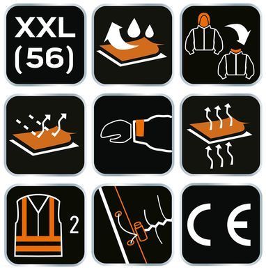 Куртка Neo Tools 81-701 Softshell підвищеної видимості, водо- та вітронепроникна XXL