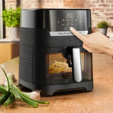 Tefal Мультипечь Easy Fry&Grill Vision Window, 1550Вт, чаша-4.2л, сенсорное управл., 10 программ, с окошком, пластик, черный (379259) EY506810 фото