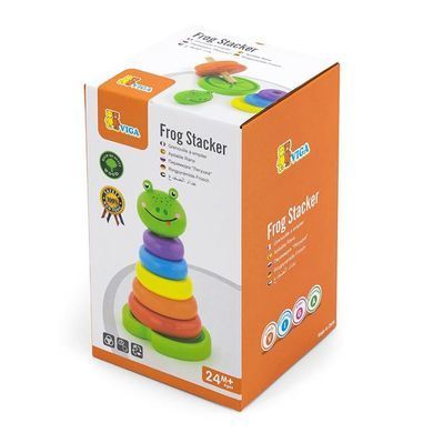 Дерев'яна пірамідка Viga Toys Жабка (50258) dt_566 фото