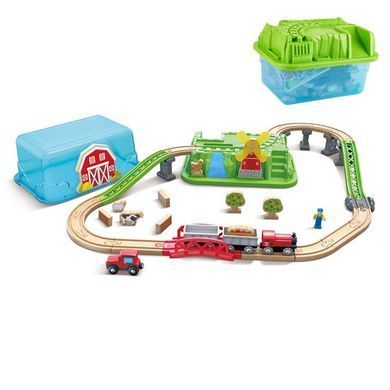 Железная дорога Hape в контейнере Ферма 41 эл. (E3772) dt_14986 фото