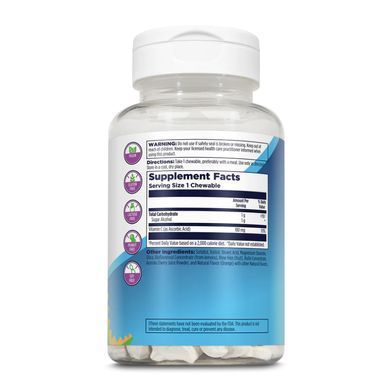 Вітамін C KAL Vitamin C-Rex 100 mg 100 Chewables Orange
