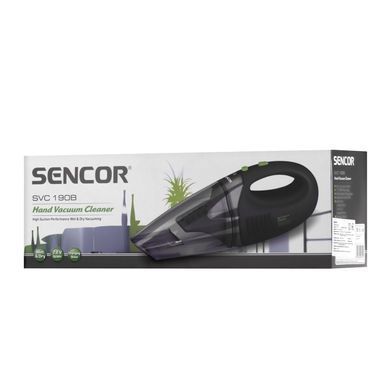 Sencor Пилосос автомобільний, 450Вт, конт пил -0.5л, автон. робота до 15хв, вага-1.5кг, чорний (247784) SVC190B фото