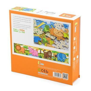 Дерев'яний пазл Viga Toys Джунглі 4 в 1, 48 ел. (50068) dt_1936 фото