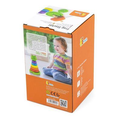 Дерев'яна пірамідка Viga Toys Жабка (50258) dt_566 фото