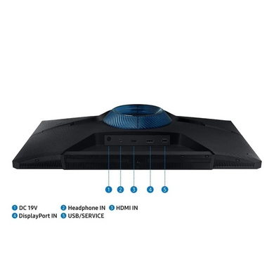 Монітор ігровий VA 24",1920*1080,180 Гц,HDMI,DP SAMSUNG LS24DG300EIXCI 3728282 фото