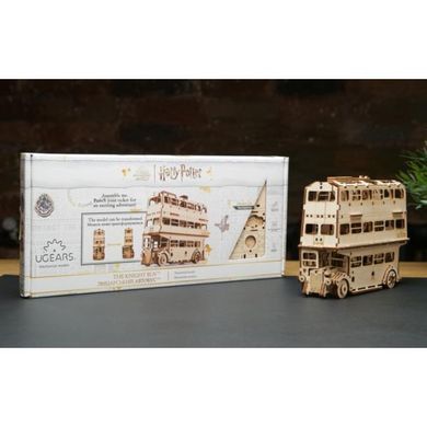 Дерев'яний механічний 3D конструктор Ugears Лицарський автобус (70172) dt_93638 фото