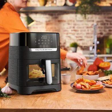 Tefal Мультипечь Easy Fry&Grill Vision Window, 1550Вт, чаша-4.2л, сенсорное управл., 10 программ, с окошком, пластик, черный (379259) EY506810 фото