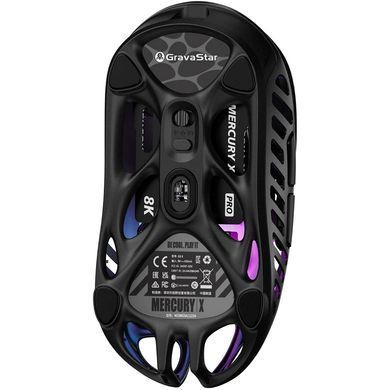 Миша GravaStar Mercury X, BT/WL/USB-A, RGB, чорний (390952) GSX_BLK фото