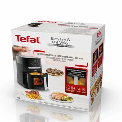 Tefal Мультипечь Easy Fry&Grill Vision Window, 1550Вт, чаша-4.2л, сенсорное управл., 10 программ, с окошком, пластик, черный (379259) EY506810 фото