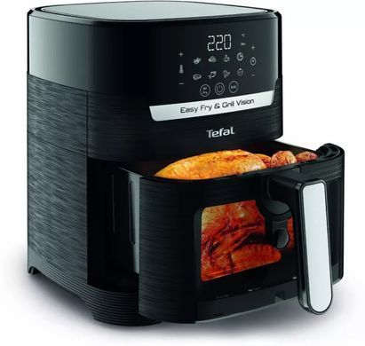 Tefal Мультипечь Easy Fry&Grill Vision Window, 1550Вт, чаша-4.2л, сенсорное управл., 10 программ, с окошком, пластик, черный (379259) EY506810 фото