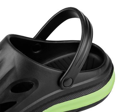 Сабо NEO TOOLS 82-903, чорно-зелені, EVA, робочі, легкі, з ремінцем 42 р.