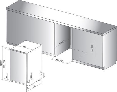 Whirlpool Вбудовувана посудомийна машина WSIC 3M27 (308116) WSIC3M27C фото