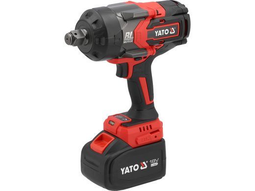 Гайковерт ударный аккумуляторный YATO: 18 В Li-Ion 6 АГод, квадрат 3/4", КМ-2400 Нм YT-828073 фото