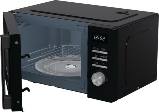 Мікрохвильова піч Gorenje, 20л, електр. керув., 800Вт, гриль, дисплей, 11 програм, чорний (391863) MO20A4BH фото