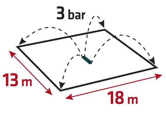 Дождеватель маятниковый VERTO 15G771, 16 форсунок, металл, регулировка полива. 15G771 фото