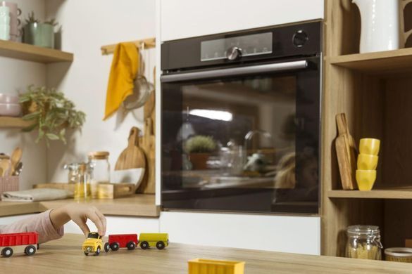 Gorenje Шафа духова електрична, 77л, дисплей, піроліз, A+, чорний (367864) BPS6747A06BG фото