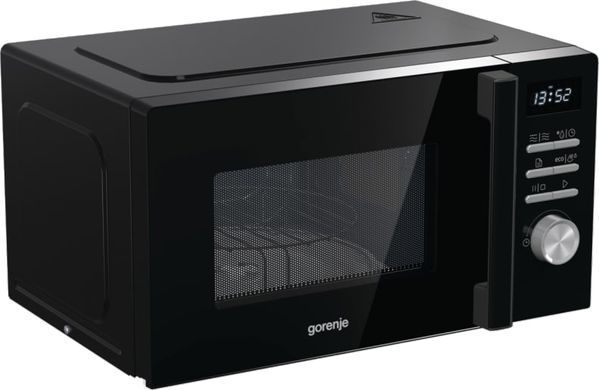 Мікрохвильова піч Gorenje, 20л, електр. керув., 800Вт, гриль, дисплей, 11 програм, чорний (391863) MO20A4BH фото