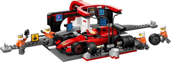 Конструктор LEGO City Пит-стоп и пит-экипаж F1 с болидом Ferrari 322 детали (60443)