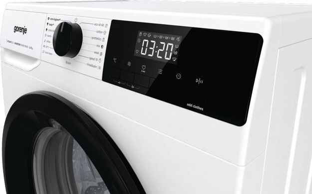 Gorenje Пральна машина фронтальна, 7кг, 1400, A+++, 47см, дисплей, пара, інвертор, білий (375103) WNHEI74SAS фото