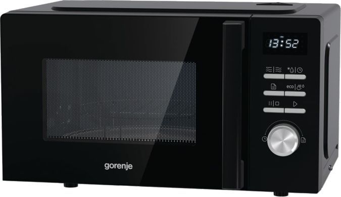 Мікрохвильова піч Gorenje, 20л, електр. керув., 800Вт, гриль, дисплей, 11 програм, чорний (391863) MO20A4BH фото