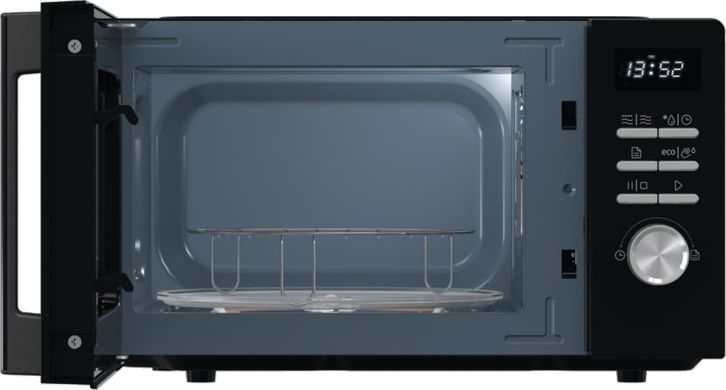 Мікрохвильова піч Gorenje, 20л, електр. керув., 800Вт, гриль, дисплей, 11 програм, чорний (391863) MO20A4BH фото