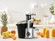Tefal Соковитискач Nutri XXL відцентрований 1000Вт, чаша-0.8л, жмих-2.2л, жолоб на ціле яблуко, пластик/метал, чорний-нержавіюча сталь (379795) ZE660D10