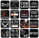 Портативная лампа NEO 99-071, COB 10 Вт, 550 люмен, с зарядкой и крючком 99-071