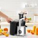 Tefal Соковитискач Nutri XXL відцентрований 1000Вт, чаша-0.8л, жмих-2.2л, жолоб на ціле яблуко, пластик/метал, чорний-нержавіюча сталь (379795) ZE660D10