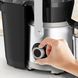 Tefal Соковитискач Nutri XXL відцентрований 1000Вт, чаша-0.8л, жмих-2.2л, жолоб на ціле яблуко, пластик/метал, чорний-нержавіюча сталь (379795) ZE660D10