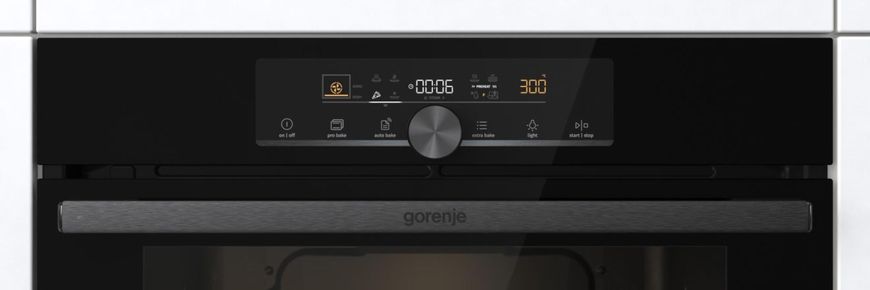 Gorenje Шафа духова електрична, 77л, дисплей, піроліз, A+, чорний (367864) BPS6747A06BG фото