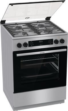 Gorenje Плита комби, 71л, 60x60см, дисплей, чугун, с крышкой, программатор IconLed,нерж GKS6C70XF фото