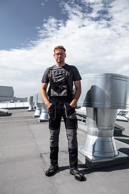 Рабочий полукомбинезон Neo Tools HD Slim 81-248 с усиленными швами и карманами для инструментов L