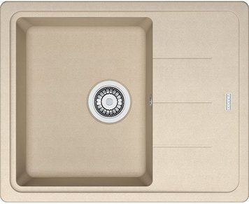 Мойка кухонная Franke Basis, фрагранит, прямоуг., с крылом, 620х500х200мм, чаша- 1, накладная, BFG 611-62, бежевый
