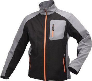 Куртка робоча SOFTSHELL YATO розмір L, чорно-сіра, 3 кишені, 96% поліестер і 4% спандекс(DW)