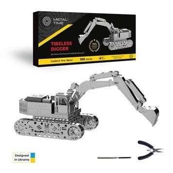Коллекционная модель-конструктор Metal Time Tireless Digger Экскаватор механический (MT043) dt_96318 фото