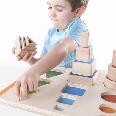 Деревянный сортер Guidecraft Manipulatives Фигуры и размеры (G6737) dt_2185 фото