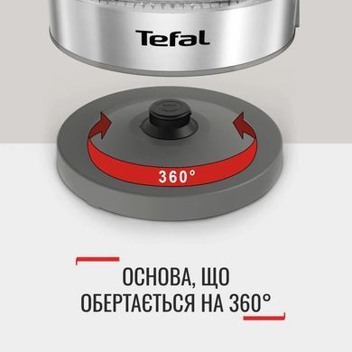 Tefal Электрочайник Glass Kettle 1.7л, стекло, с подсветкой, черно-серебряный (385526) KI605830 фото