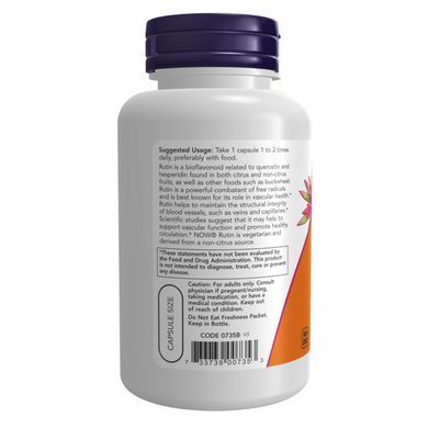 Rutin 450 mg - 100 vcaps Now Foods