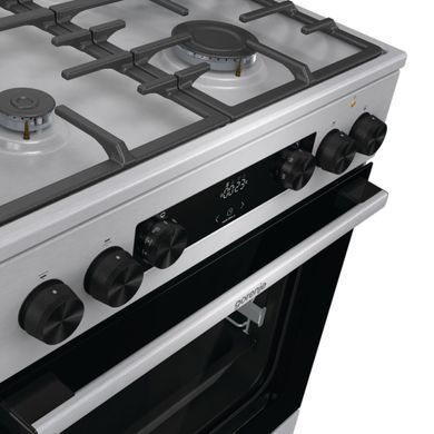 Gorenje Плита комби, 71л, 60x60см, дисплей, чугун, с крышкой, программатор IconLed,нерж GKS6C70XF фото