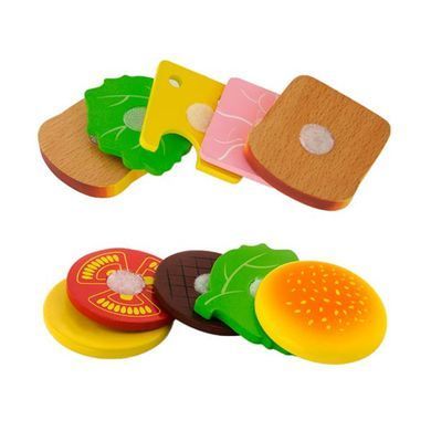 Іграшкові продукти Viga Toys Дерев'яні гамбургер і сендвіч (50810) dt_79230 фото