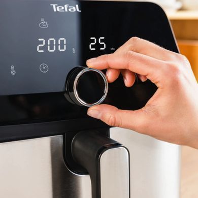 Tefal Мультипечь Easy Fry Mega, 1700Вт, чаша-7.5л, сенсорное управл., 8 программ, пластик, черный (379268) EY855D10 фото