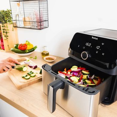 Tefal Мультипечь Easy Fry Mega, 1700Вт, чаша-7.5л, сенсорное управл., 8 программ, пластик, черный (379268) EY855D10 фото