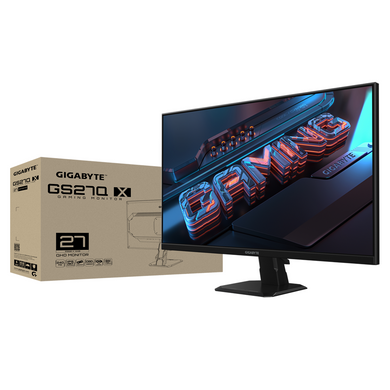 iгровий монiтор 27"SS IPS 250Hz 1ms QHD (2560 x 1440) 2xHDMI(2.0) 1xDP(1.4) GIGABYTE GS27Q X Gaming Monitor 3725888 фото