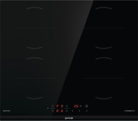 Gorenje Варильна поверхня індукційна, 60см, PowerBoost, TouchControl, чорний (374120) GI6401BCE фото