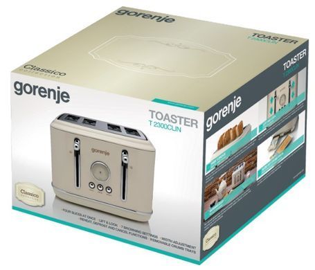 Тостер Gorenje T2300CLIN (T3223BE) (6984811) 739544 фото