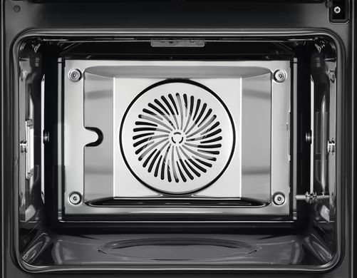 Electrolux Духова шафа електрична, 70л, А++, пара, дисплей, конвекція, ф-ція пароварки, телескопічні напрямні, чорний (368009) EOABS39WZ фото
