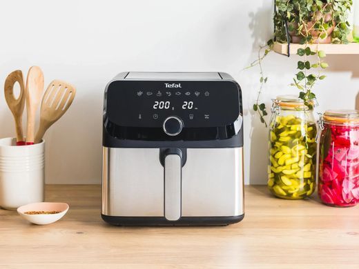Tefal Мультипечь Easy Fry Mega, 1700Вт, чаша-7.5л, сенсорное управл., 8 программ, пластик, черный (379268) EY855D10 фото